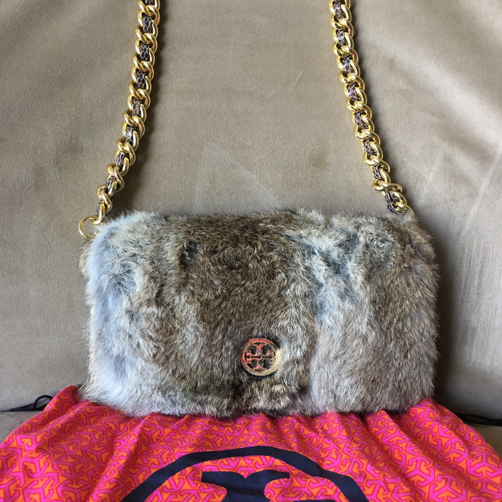Tory Burch Rabbit Fur Handbag